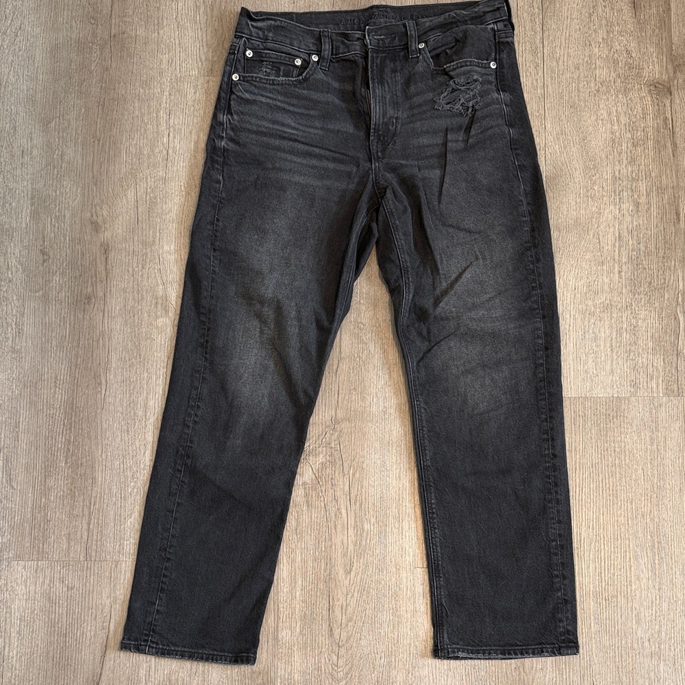 American Eagle Super Hi Rise Ankle Straight Jeans